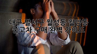 대구 달서구 월성동, 월암동 중고차 구매 완벽 가이드
